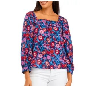 Vineyard Vine Tisbury Floral Top Size M Deep Bay